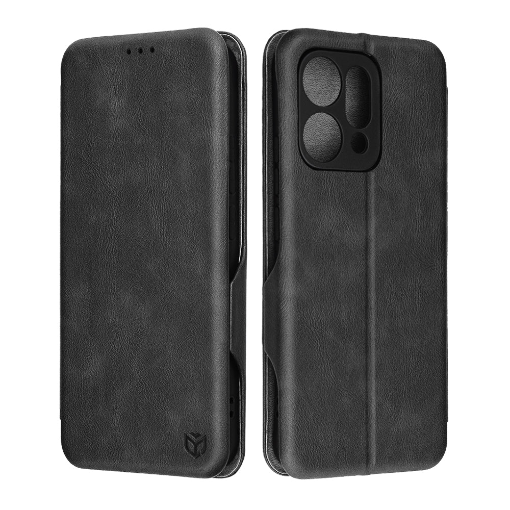 Husa pentru Oppo Reno14, Techsuit, Safe Wallet Plus, Neagra