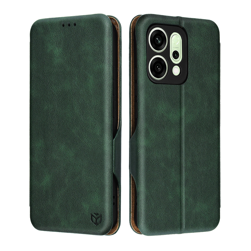 Husa pentru Oppo Reno14, Techsuit, Safe Wallet Plus, Verde