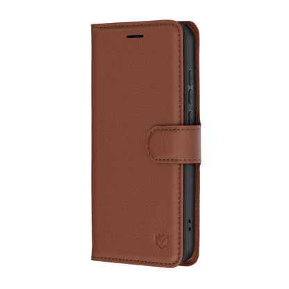 Husa pentru Oppo Reno16 / Reno16 Pro, Techsuit, Leather Folio, Maro
