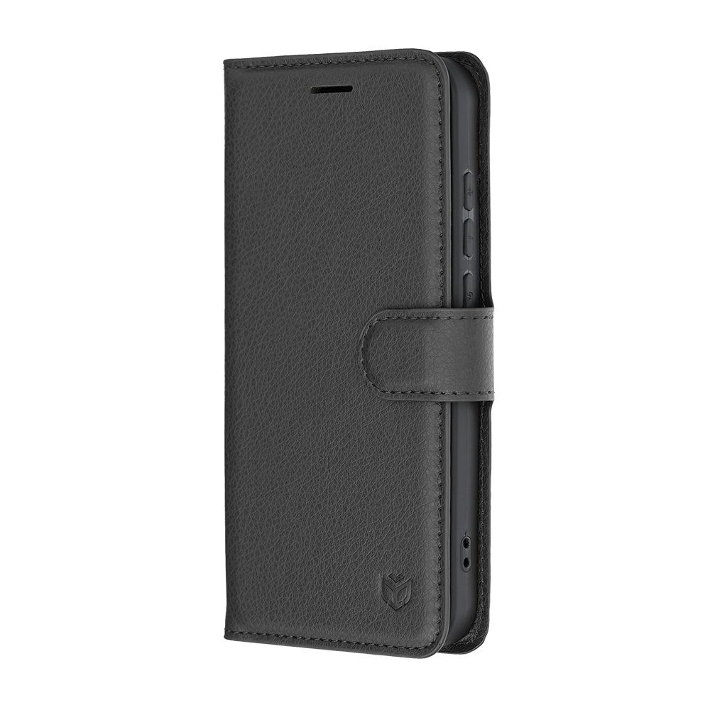 Husa pentru Oppo Reno16 / Reno16 Pro, Techsuit, Leather Folio, Neagra