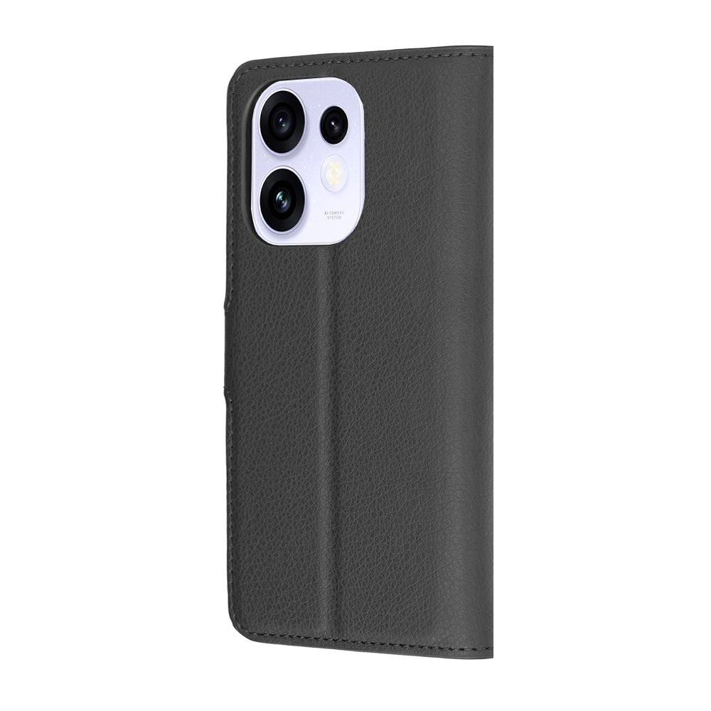 Husa pentru Oppo Reno16 / Reno16 Pro, Techsuit, Leather Folio, Neagra