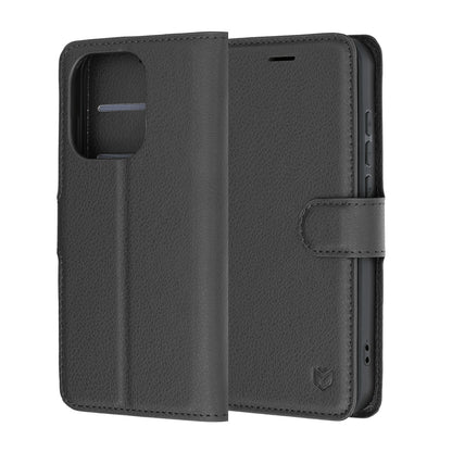 Husa pentru Oppo Reno16 / Reno16 Pro, Techsuit, Leather Folio, Neagra