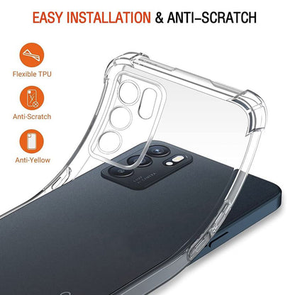 Husa pentru Oppo Reno6 5G, Techsuit, Shockproof Clear, Transparenta