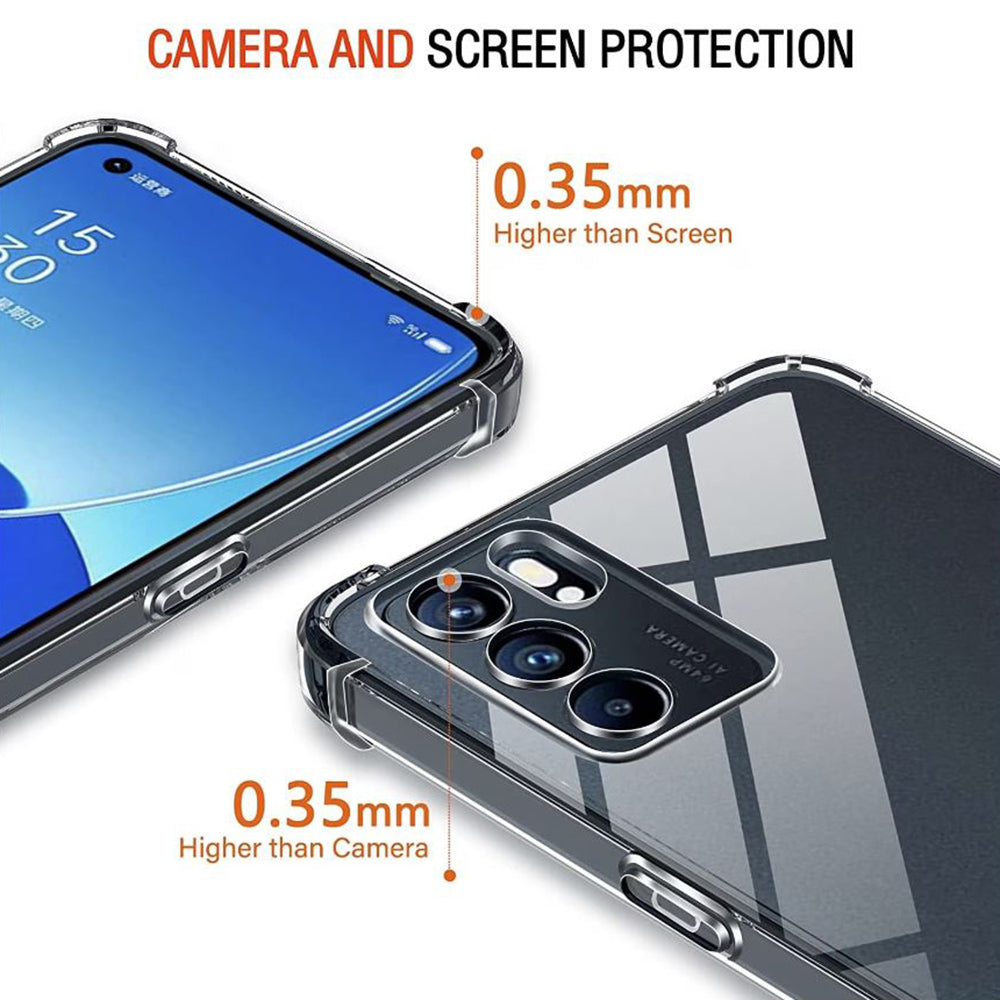 Husa pentru Oppo Reno6 5G, Techsuit, Shockproof Clear, Transparenta