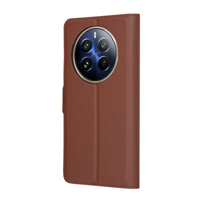 Husa pentru Realme 12 Pro / 12 Pro+, Techsuit, Leather Folio, Maro