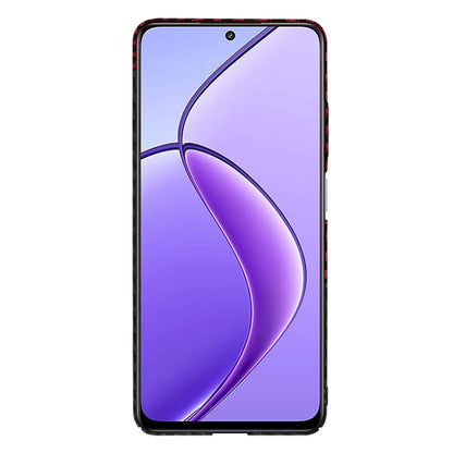 Husa pentru Realme 12x / 12, Techsuit, Carbonite FiberShell, Neagra Rosie