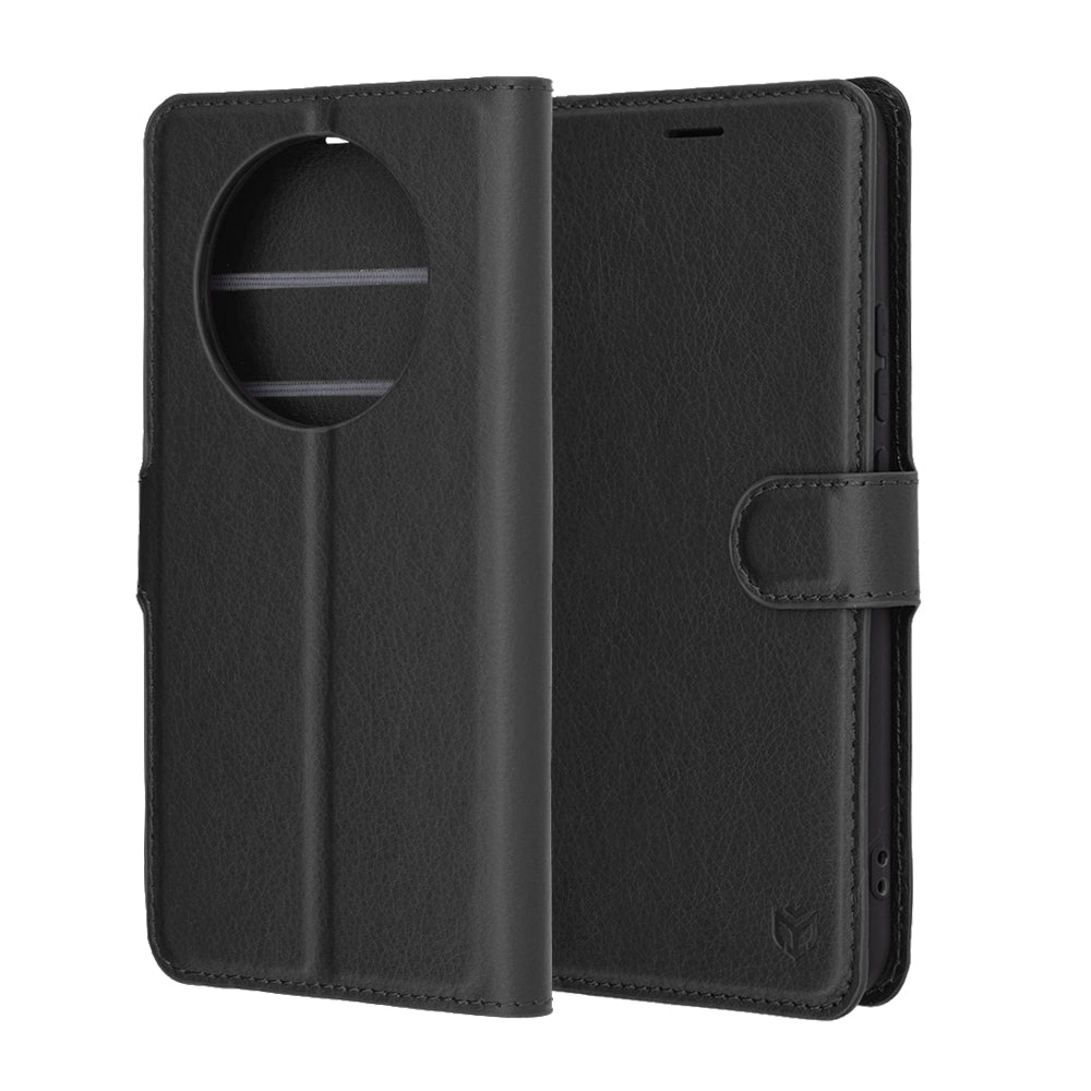 Husa pentru Realme 14 Pro+, Techsuit, Leather Folio, Neagra