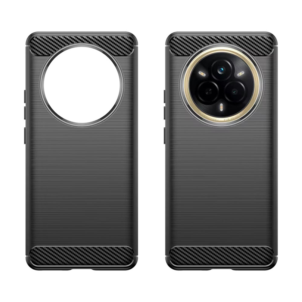 Husa pentru Realme 14 Pro, Techsuit, Carbon, Neagra
