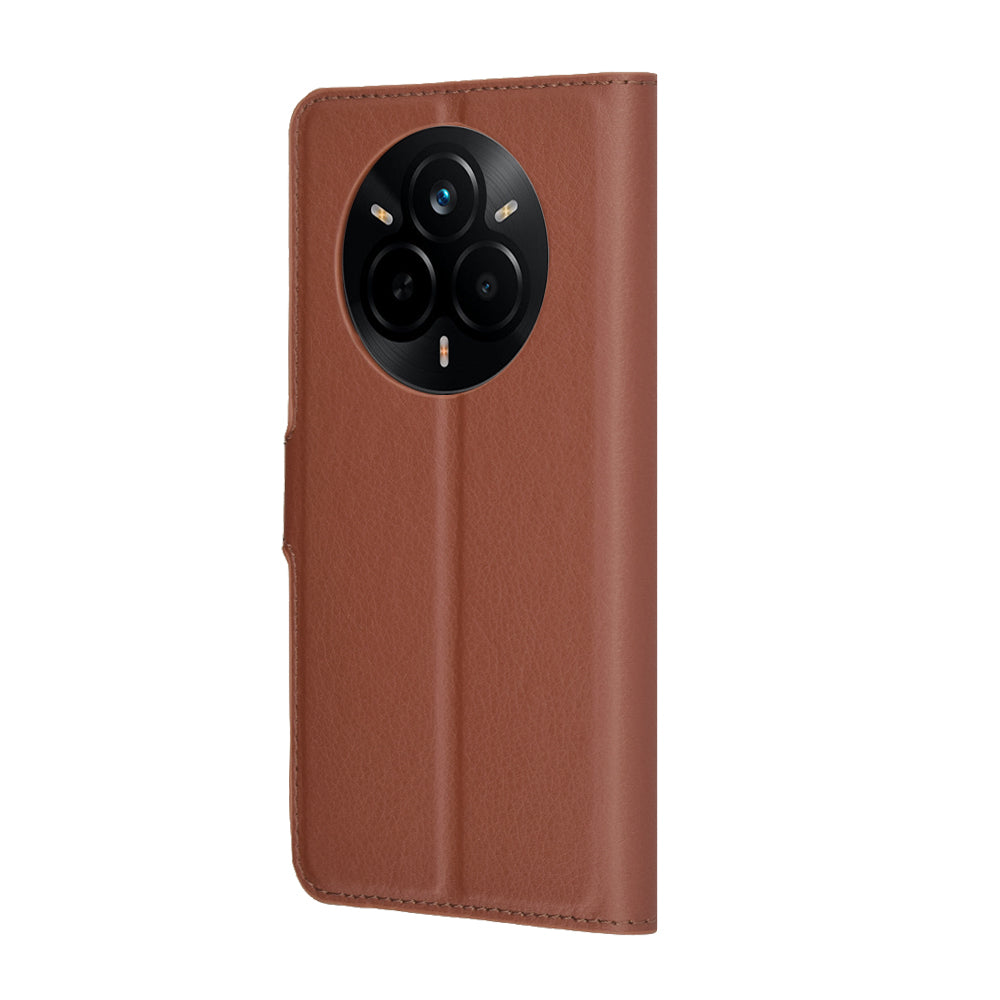 Husa pentru Realme 14 Pro, Techsuit, Leather Folio, Maro