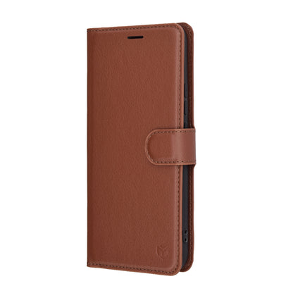 Husa pentru Realme 14 Pro, Techsuit, Leather Folio, Maro