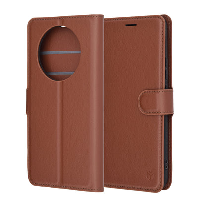 Husa pentru Realme 14 Pro, Techsuit, Leather Folio, Maro
