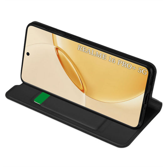 Husa pentru Realme 16 Pro+, Techsuit, Magskin Book, Neagra