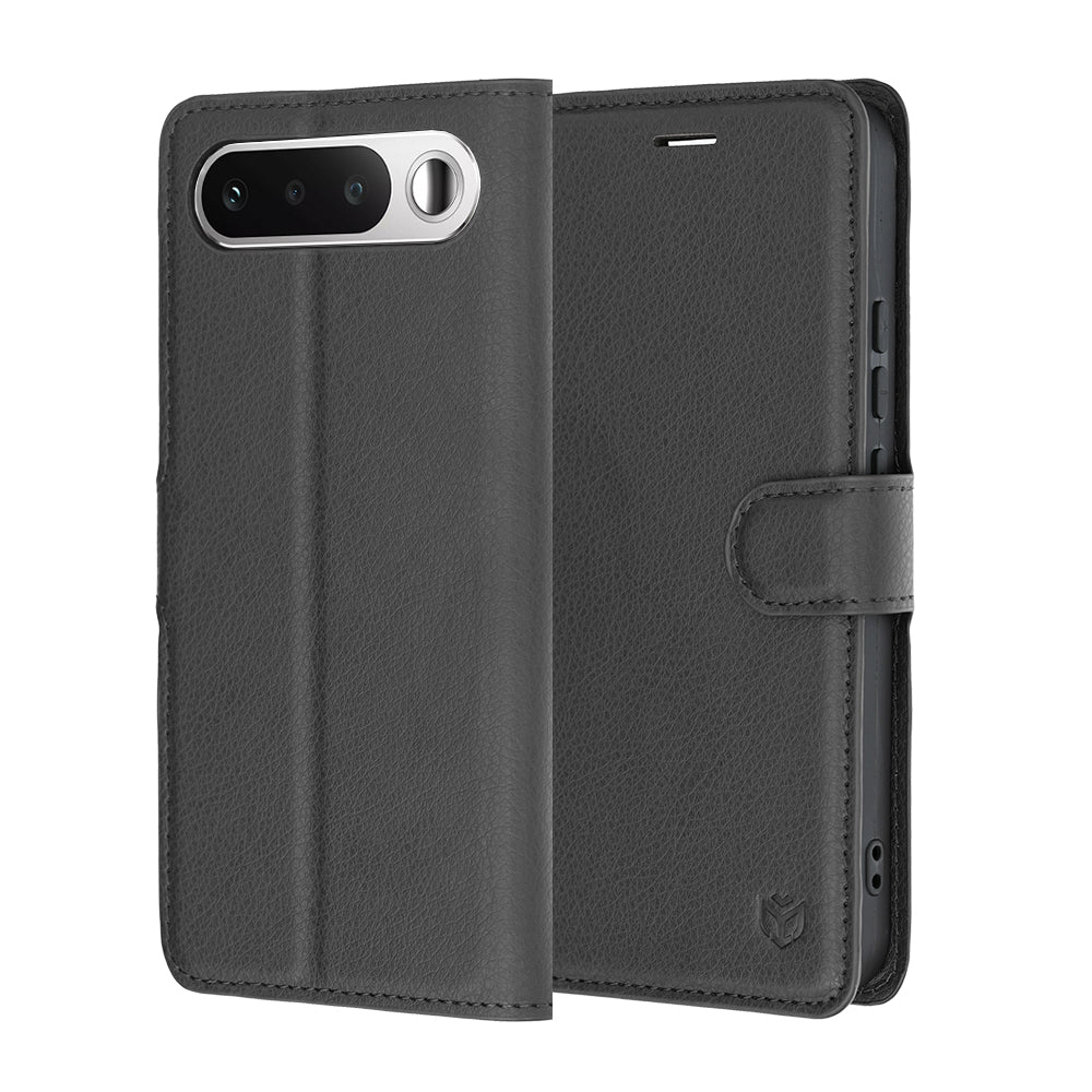 Husa pentru Realme 16, Techsuit, Leather Folio, Neagra