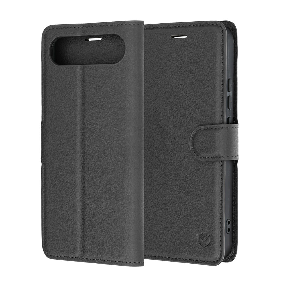 Husa pentru Realme 16, Techsuit, Leather Folio, Neagra
