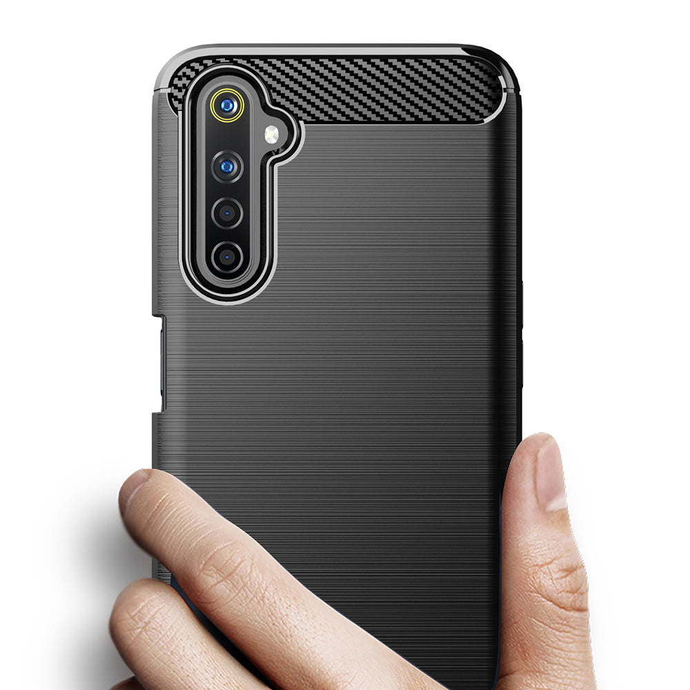 Husa pentru Realme 6 Pro, Techsuit, Carbon, Neagra
