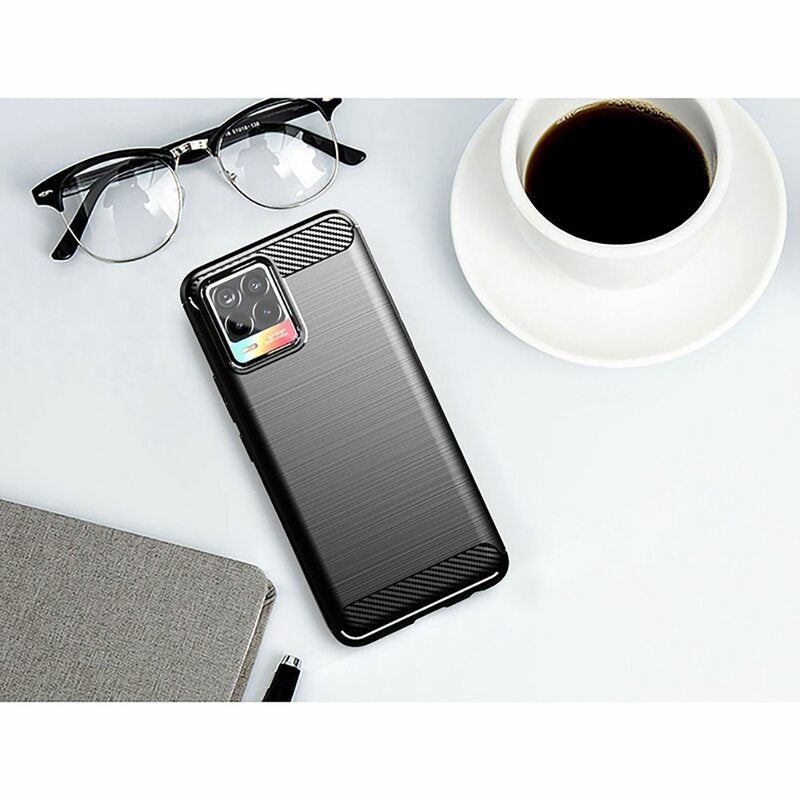 Husa pentru Realme 8 Pro / 8, Techsuit, Carbon, Neagra