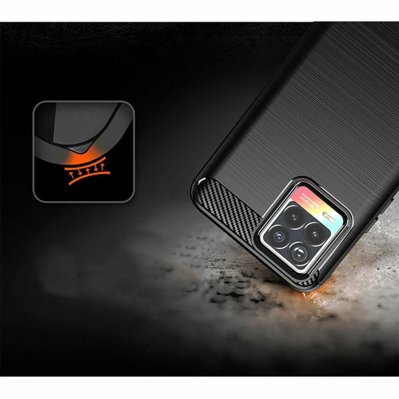 Husa pentru Realme 8 Pro / 8, Techsuit, Carbon, Neagra