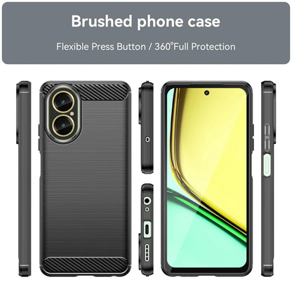 Husa pentru Realme C67 4G, Techsuit, Carbon, Neagra