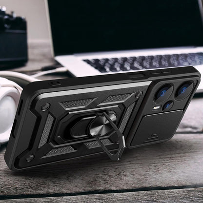 Husa pentru Realme GT 6T / GT 6, Techsuit, CamShield, Neagra