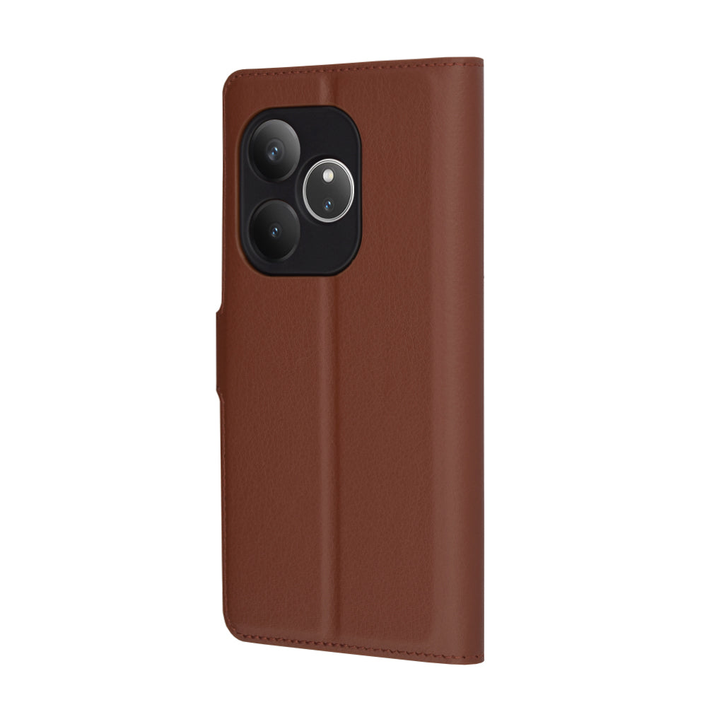Husa pentru Realme GT 6T / GT 6, Techsuit, Leather Folio, Maro