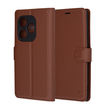 Husa pentru Realme GT 6T / GT 6, Techsuit, Leather Folio, Maro
