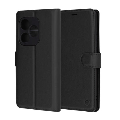 Husa pentru Realme GT 6T / GT 6, Techsuit, Leather Folio, Neagra