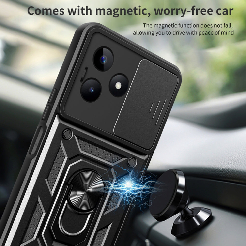 Husa pentru Realme Note 50 / C51, Techsuit, CamShield, Neagra