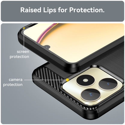Husa pentru Realme Note 50 / C51, Techsuit, Carbon, Neagra