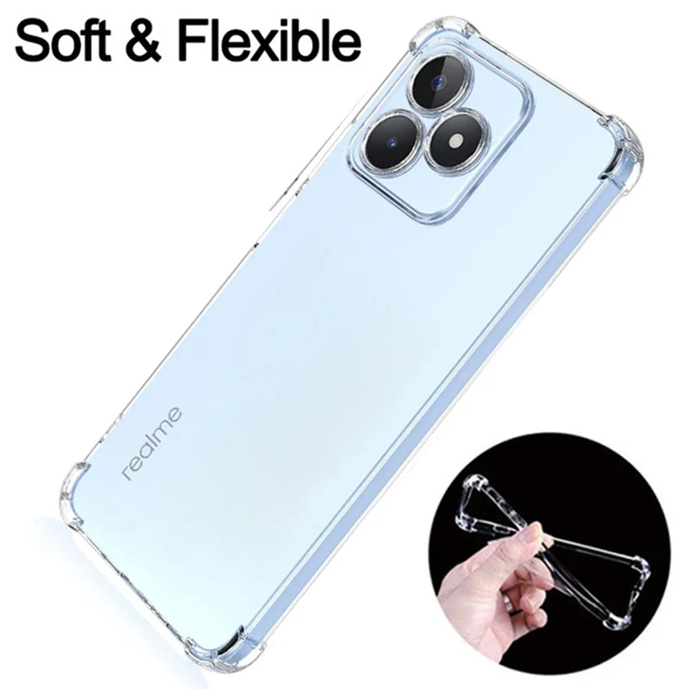 Husa pentru Realme Note 50 / C51, Techsuit, Shockproof Clear, Transparenta
