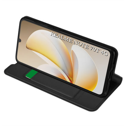 Husa pentru Realme Note 70T, Techsuit, Magskin Book, Neagra