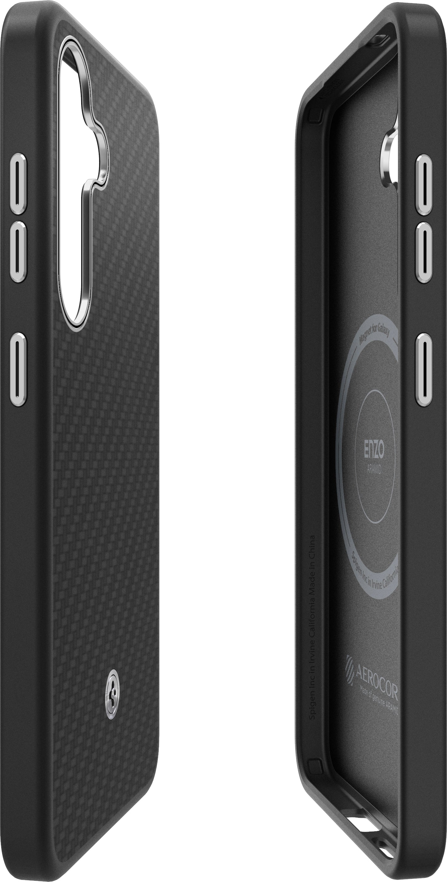 Husa pentru Samsung Galaxy S25 S931, Spigen Enzo Aramid Magnet, Neagra GP-FPS931PGABW