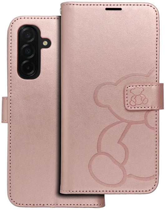 Husa pentru Samsung Galaxy A26 A266, OEM, MEZZO Teddy Bear, Roz Aurie