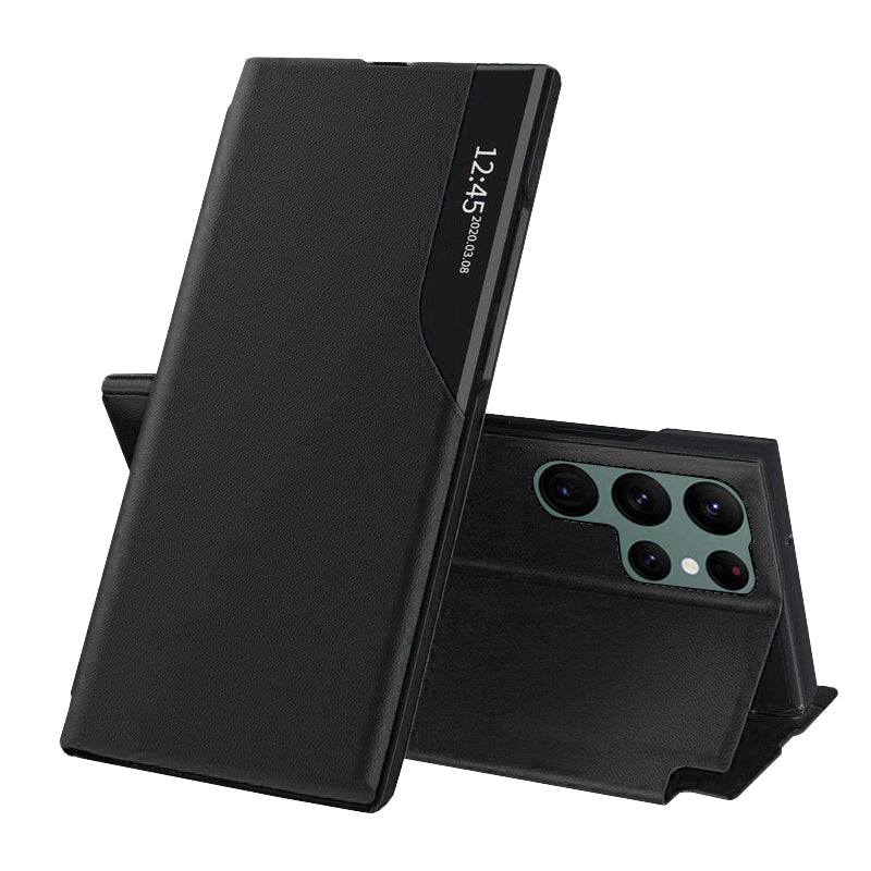 Husa pentru Samsung Galaxy S22 Ultra 5G S908, Techsuit, eFold, Neagra