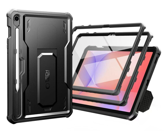 Husa pentru Samsung Galaxy Tab S10 Lite / Tab S10 FE / Tab S9, Tech-Protect, Kevlar Pro, Neagra