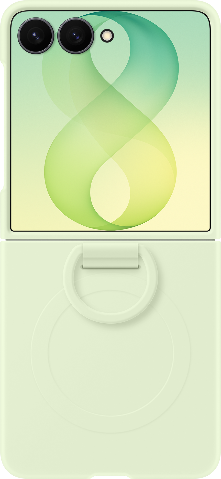 Husa pentru Samsung Galaxy Z Flip8 F776, Silicone Ring Magnet, Verde EF-EF776CGEGWW