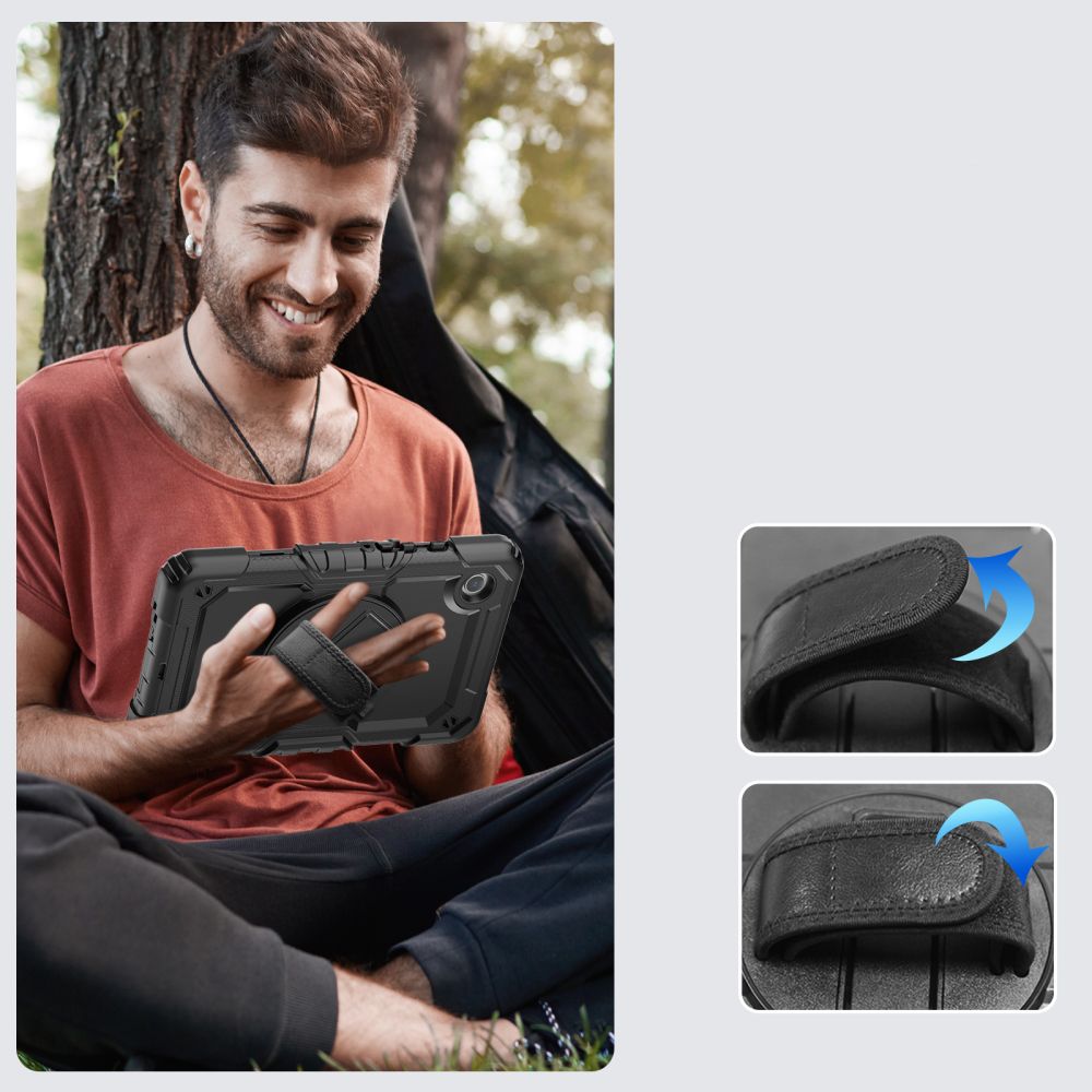 Husa pentru Samsung Galaxy Tab A11 / Tab A9, Tech-Protect, Solid360, Neagra