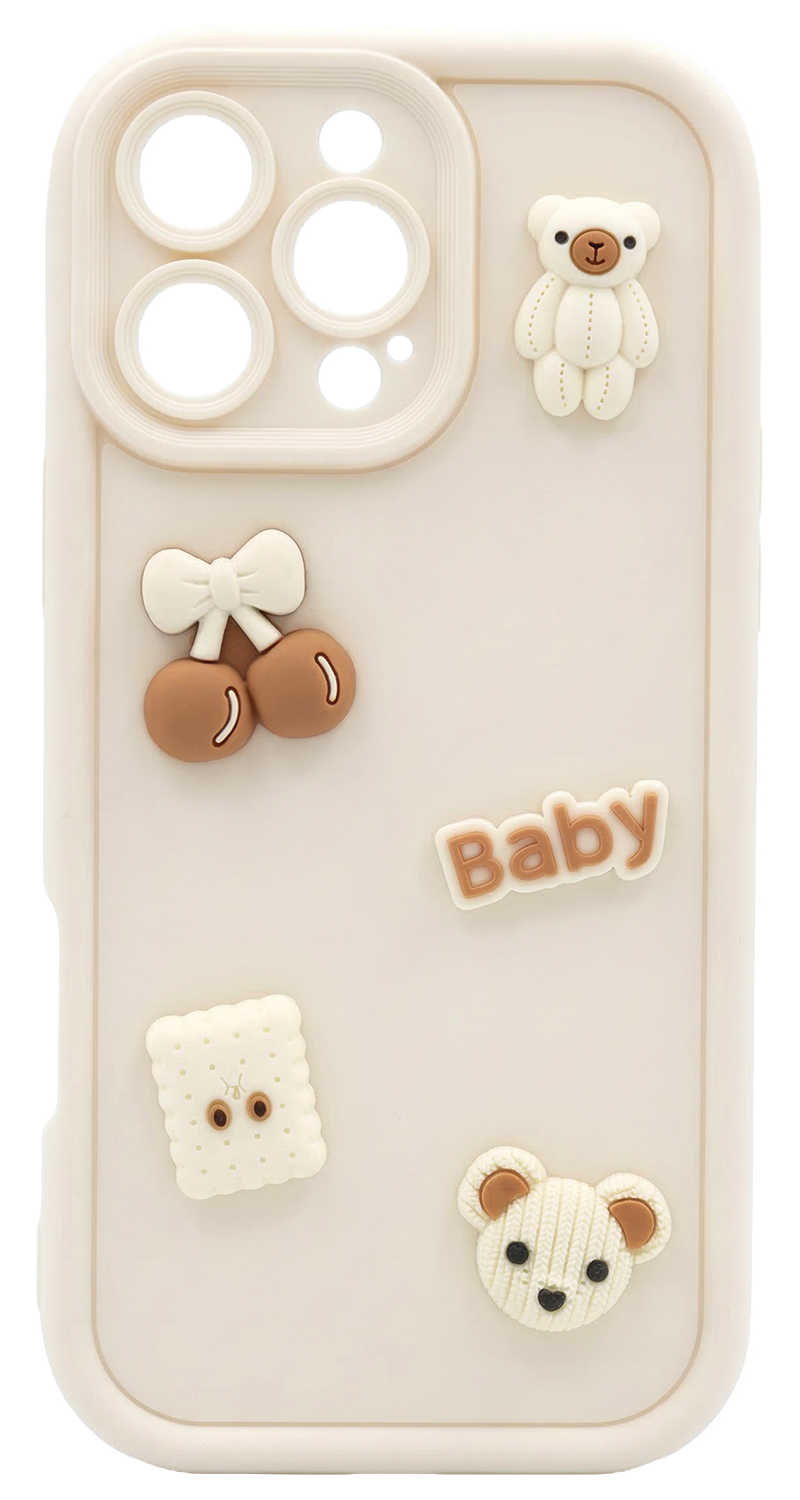 Husa pentru Samsung Galaxy A57 5G, OEM, Ultra Trendy 3D Bear, Bej