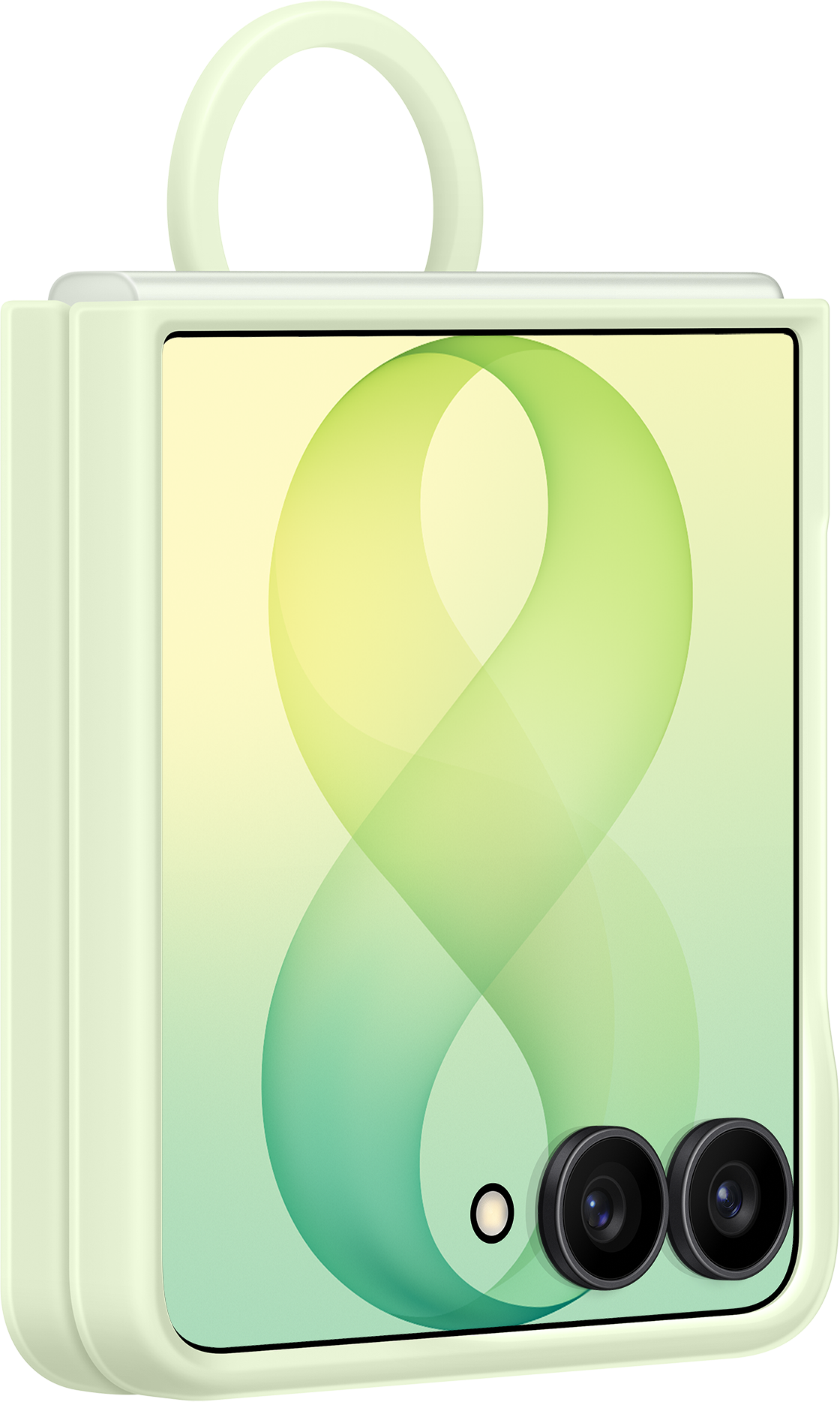 Husa pentru Samsung Galaxy Z Flip8 F776, Silicone Ring Magnet, Verde EF-EF776CGEGWW