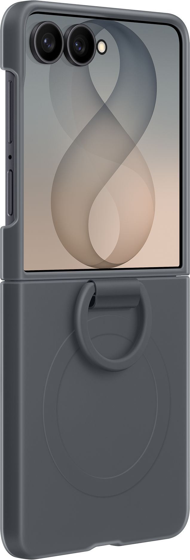 Husa pentru Samsung Galaxy Z Flip8 F776, Silicone Ring Magnet, Neagra EF-EF776CBEGWW