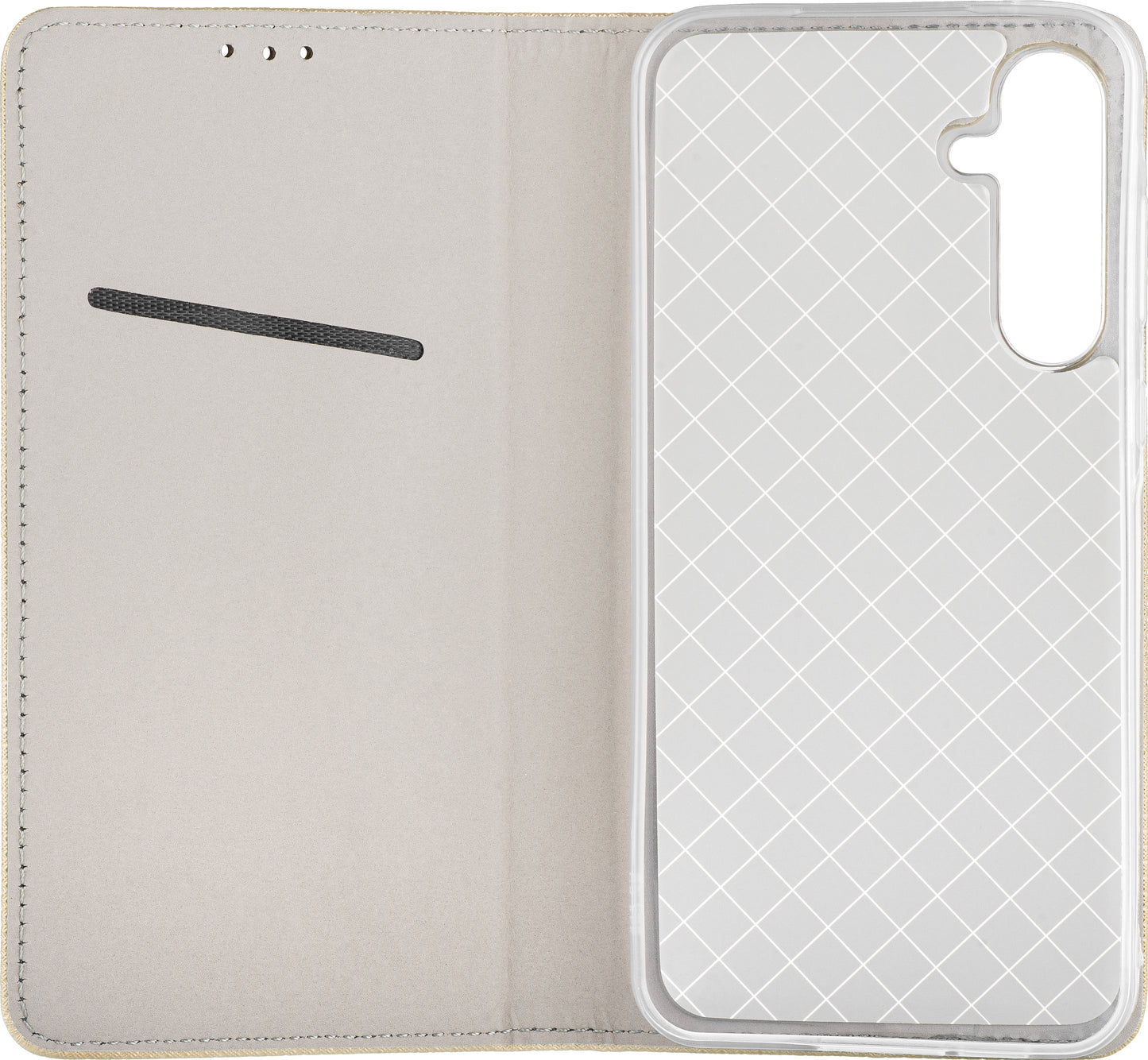 Husa pentru Samsung Galaxy A16 5G A166 / A16 4G A165, OEM, Smart Magnet, Aurie
