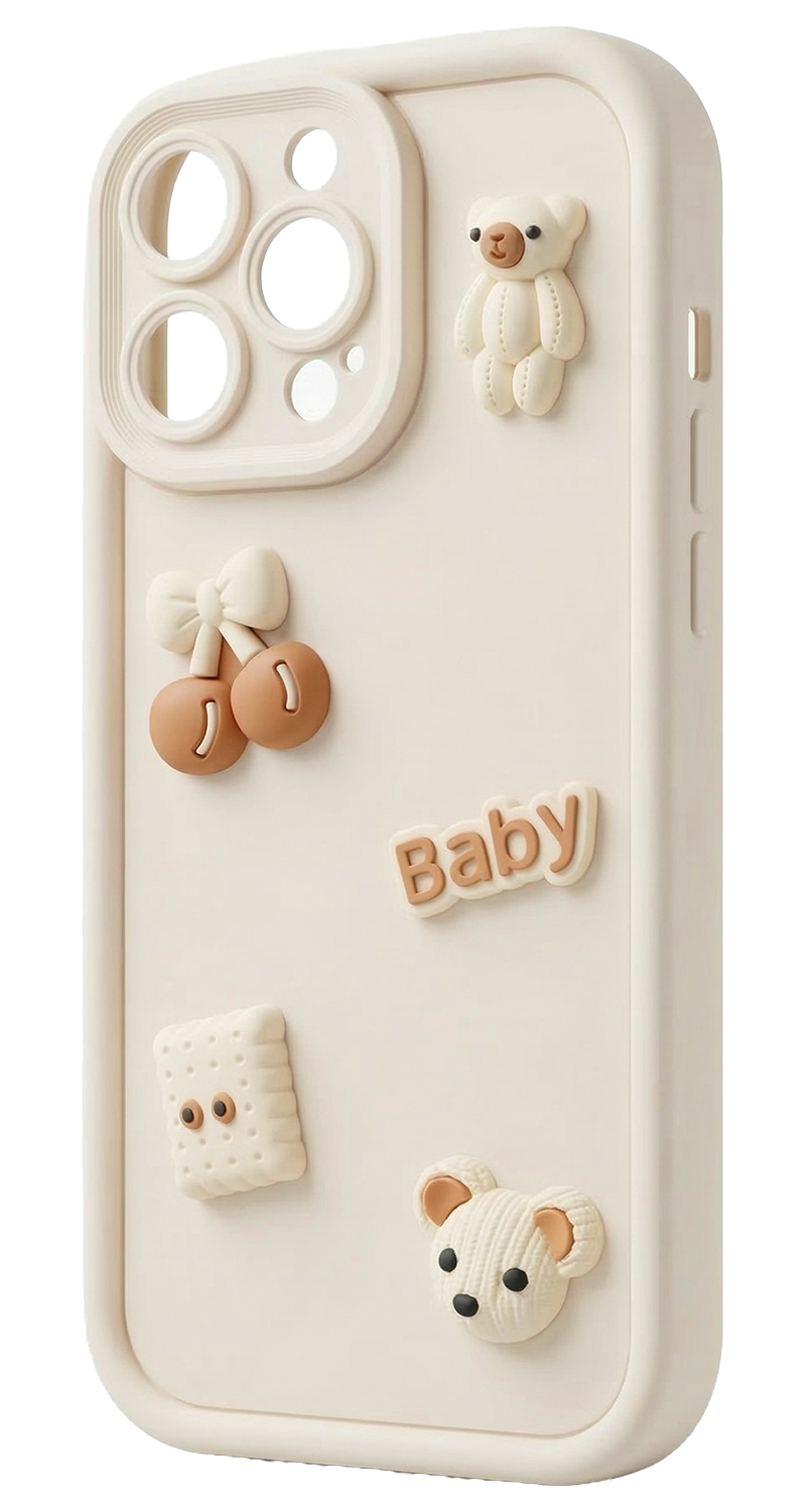 Husa pentru Samsung Galaxy A17 5G, OEM, Ultra Trendy 3D Bear, Bej
