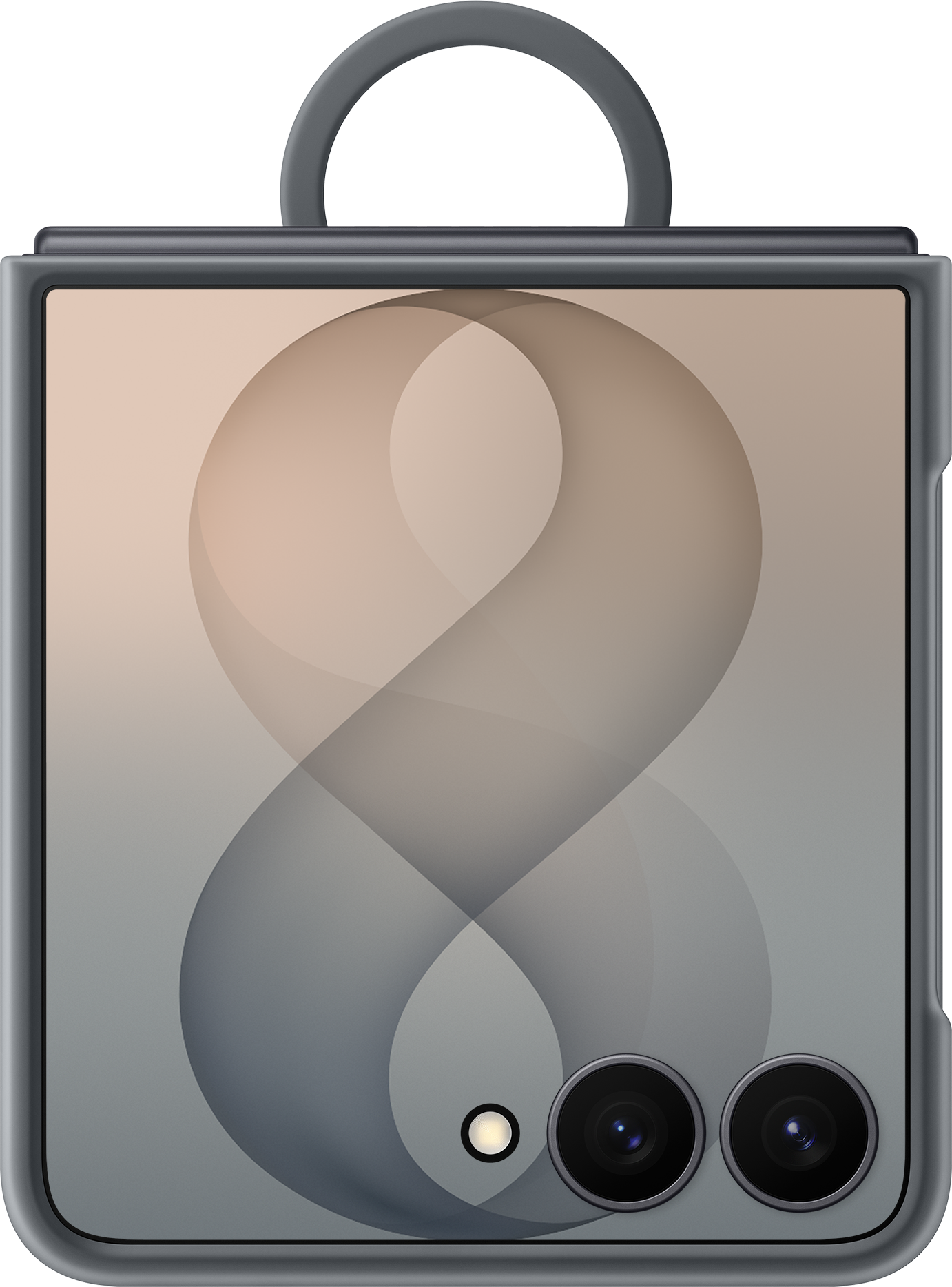 Husa pentru Samsung Galaxy Z Flip8 F776, Silicone Ring Magnet, Neagra EF-EF776CBEGWW