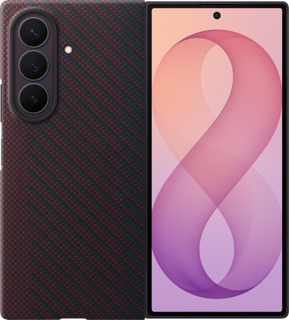 Husa pentru Samsung Galaxy Z Fold8 Ultra F976, Carbon Magnet Case, Rosie EF-KF976SREGWW
