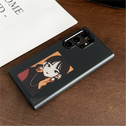Husa pentru Samsung Galaxy S24 Ultra S928, OEM, Display Customized E-Ink, Neagra