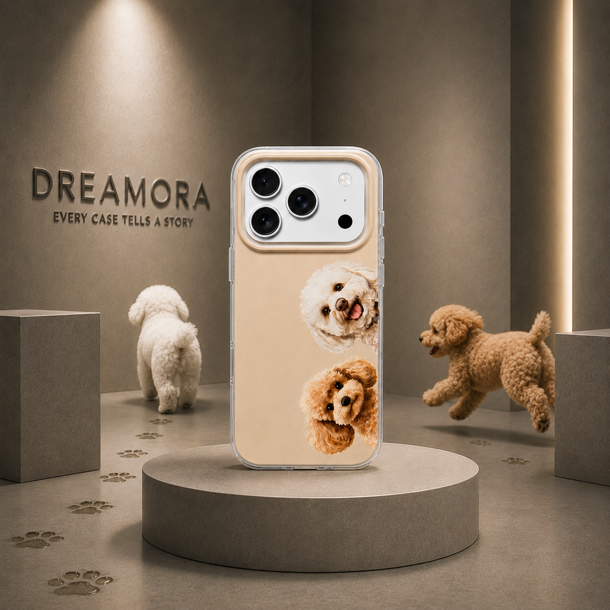 Husa pentru Samsung Galaxy A07 5G A076 / A07 4G A075, Perfect Case, Dreamora Poodle, Multicolor