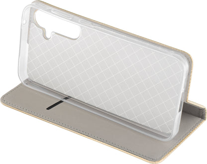 Husa pentru Samsung Galaxy A16 5G A166 / A16 4G A165, OEM, Smart Magnet, Aurie