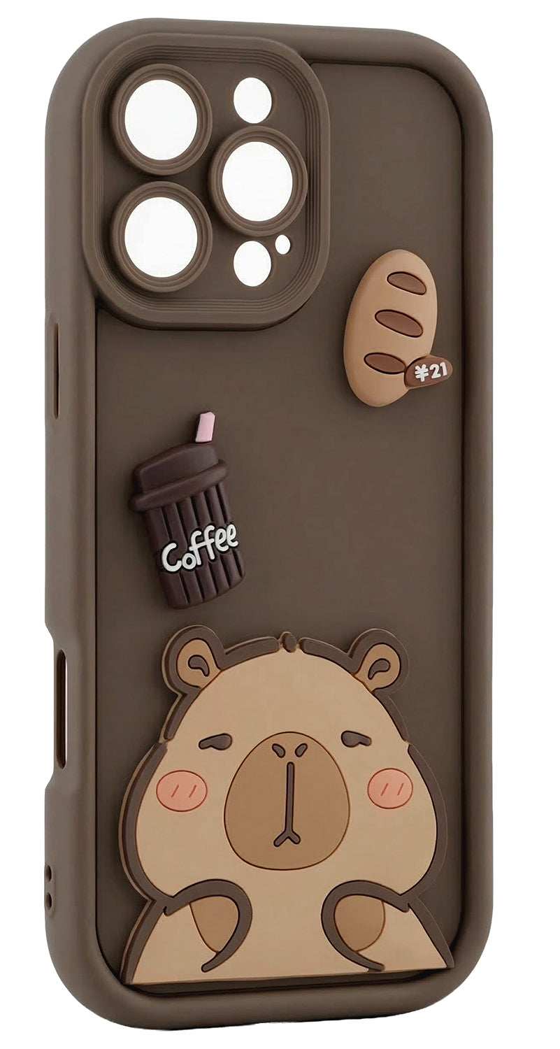 Husa pentru Samsung Galaxy A26 A266, OEM, Ultra Trendy 3D Capybara, Maro