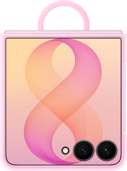 Husa pentru Samsung Galaxy Z Flip8 F776, Silicone Ring Magnet, Roz EF-EF776CVEGWW