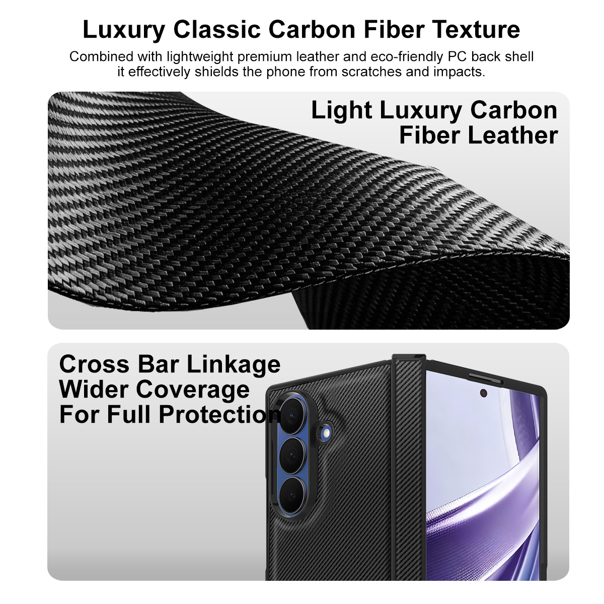 Husa pentru Samsung Galaxy Z Fold8 Ultra F976, Imak, Carbon, Neagra