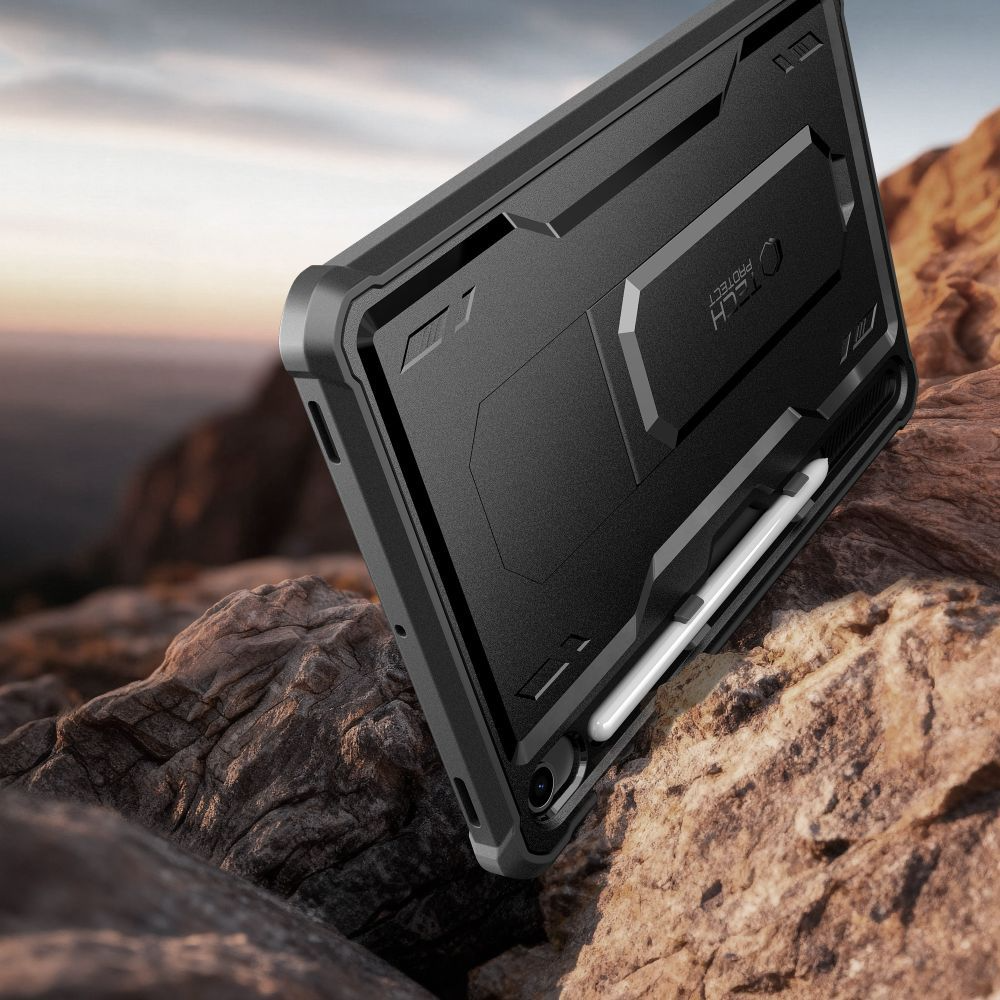 Husa pentru Samsung Galaxy Tab S10 Lite / Tab S10 FE / Tab S9, Tech-Protect, Kevlar Pro, Neagra